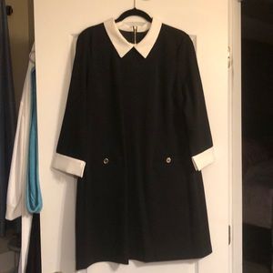 Tommy Hilfiger Black Collared Shift Dress